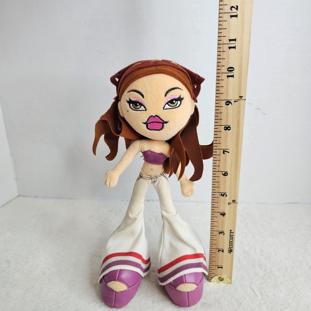 Rare 2002 MGA Bratz Plush Toy Yasmin Poseable Stuffed Girl Doll FUN4ALL VTG 10"